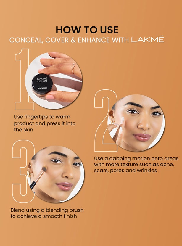 LAKME Absolute Creme Concealer - 24 Beige - 3.9g