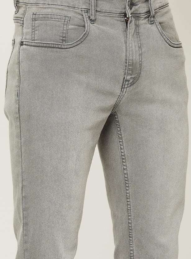 FORCA Men Stonewashed Slim Tapered Jeans