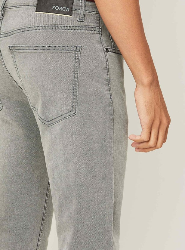 FORCA Men Stonewashed Slim Tapered Jeans