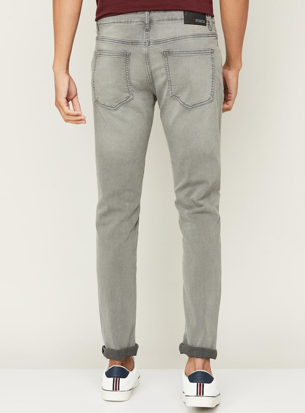 FORCA Men Stonewashed Slim Tapered Jeans