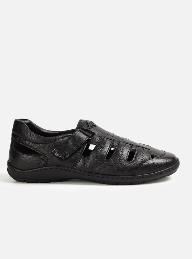 LEE COOPER Men Solid Sandals with Velcro Strap
