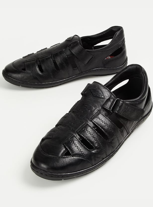 LEE COOPER Men Solid Sandals with Velcro Strap