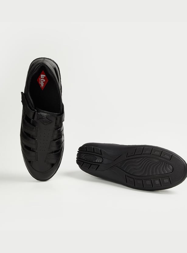 LEE COOPER Men Solid Sandals with Velcro Strap