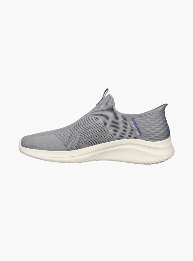 SKECHERS Men Textured Knit Slip-On Walking Shoes