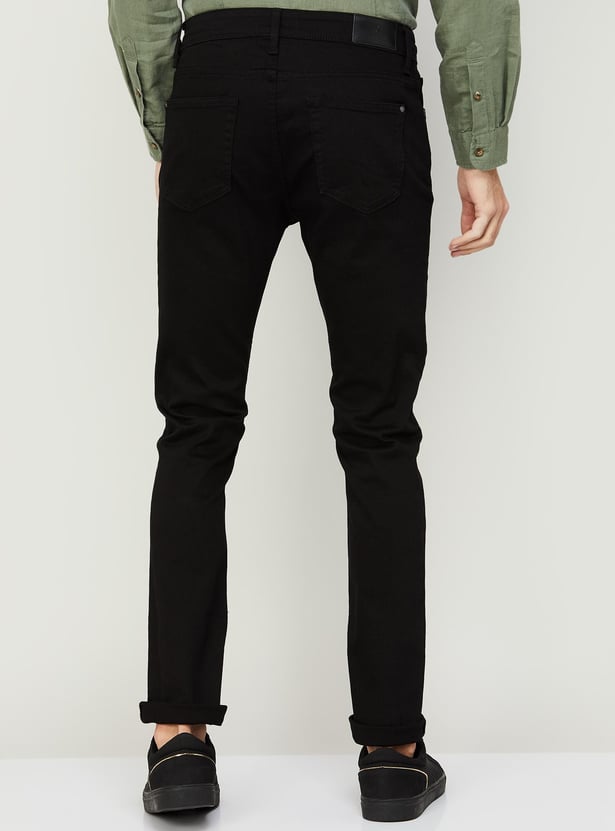 CELIO Men Solid Full-Length Slim Tapered Jeans