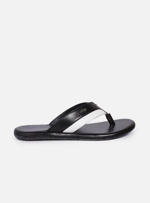 LEE COOPER Men Solid Leather Slippers