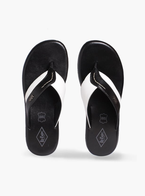 LEE COOPER Men Solid Leather Slippers