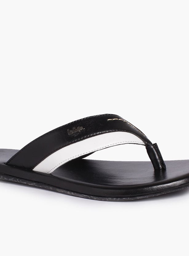 LEE COOPER Men Solid Leather Slippers