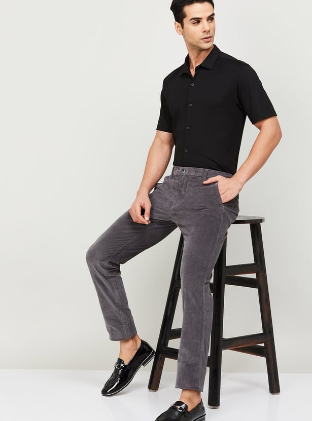 CODE Solid Slim Fit Casual Shirt