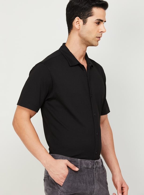 CODE Solid Slim Fit Casual Shirt