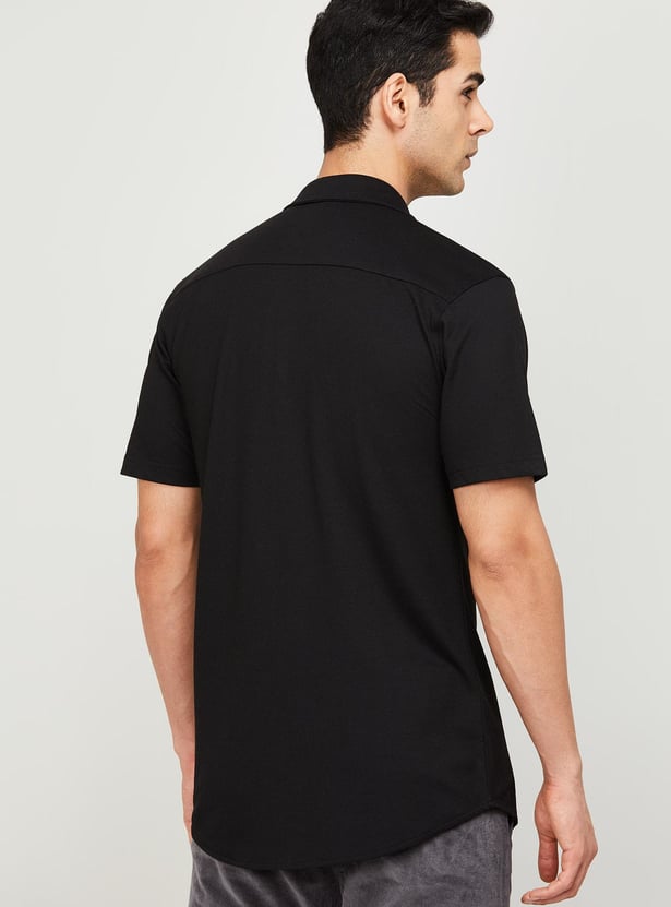 CODE Solid Slim Fit Casual Shirt