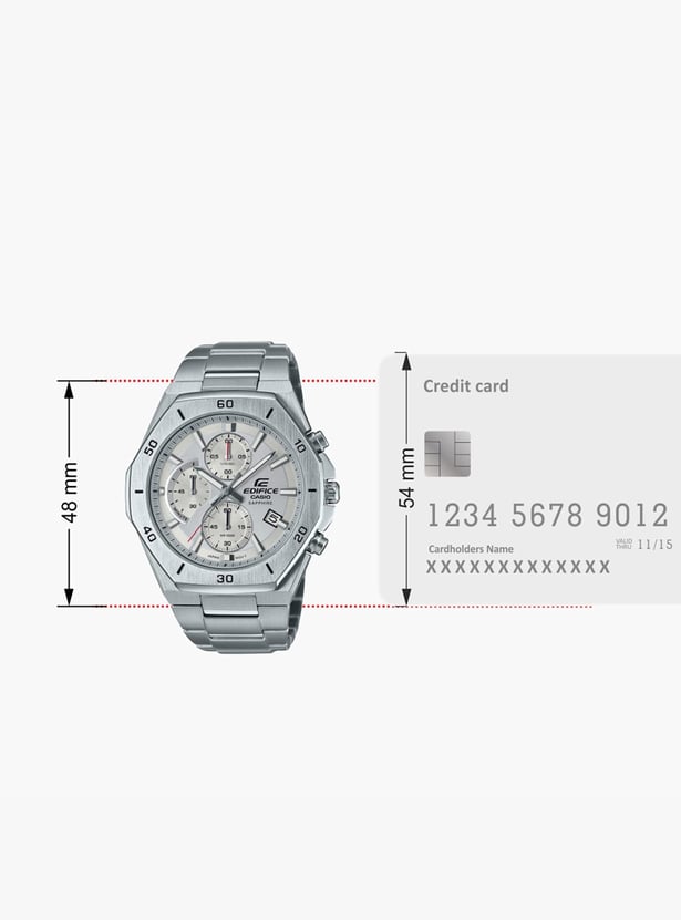 CASIO Men Edifice Chronograph Watch with Stainless Steel Strap - EX552