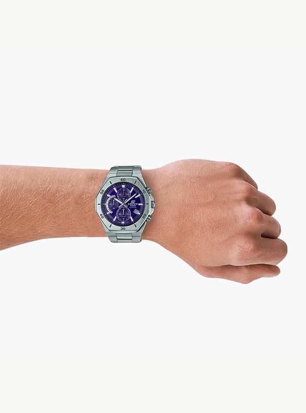 CASIO Men Edifice Chronograph Watch with Stainless Steel Strap - EX552