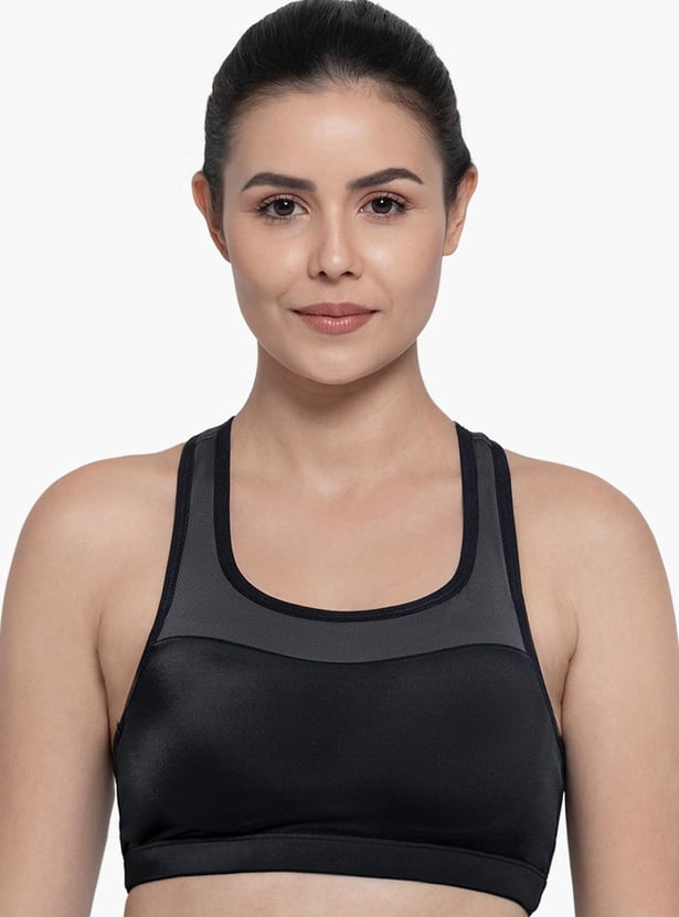 AMANTE Solid Padded Sports Bra
