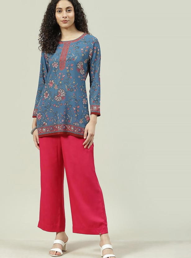 BIBA Women Solid Cropped Palazzos