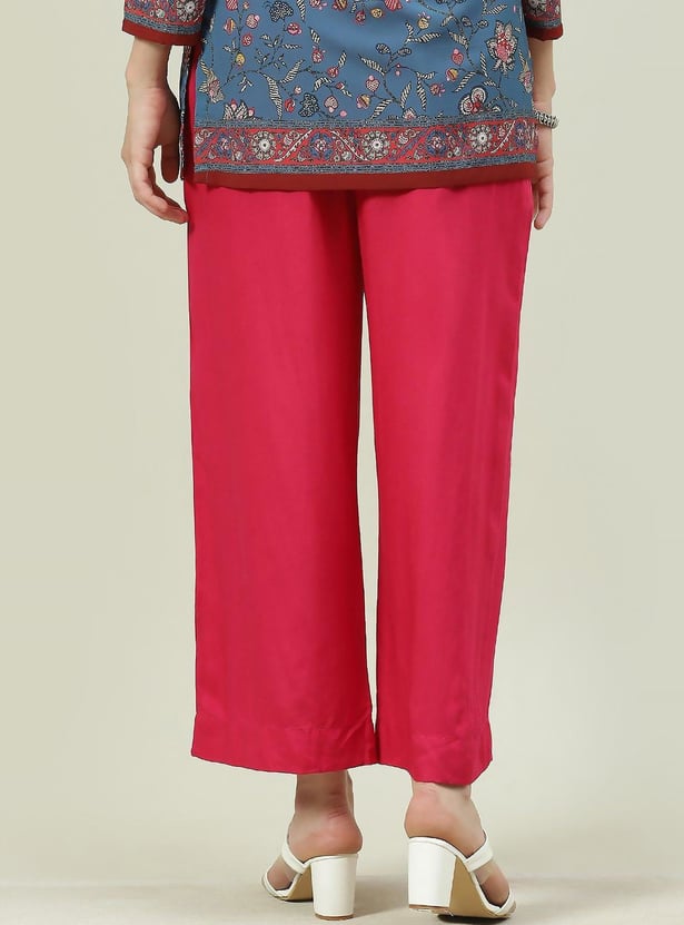 BIBA Women Solid Cropped Palazzos