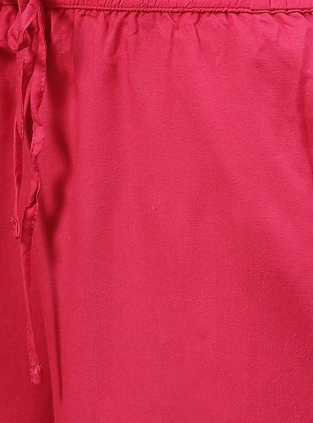 BIBA Women Solid Cropped Palazzos