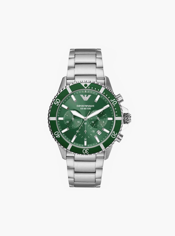 EMPORIO ARMANI Men Round Chronograph Watch with Metal Strap - AX1734T