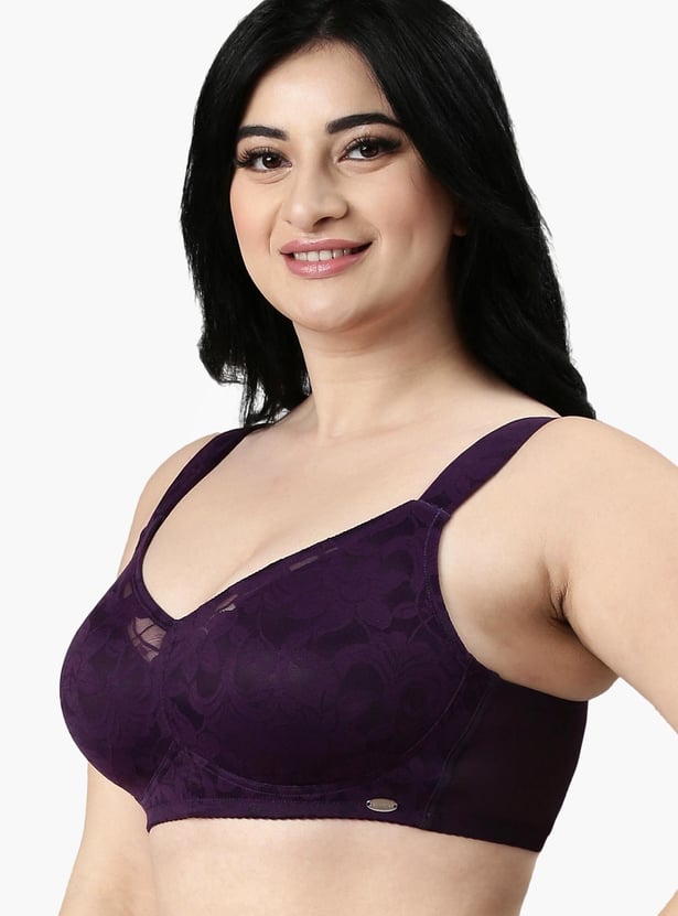 ENAMOR Lace Non-Padded Non-Wired Full Coverage Bra