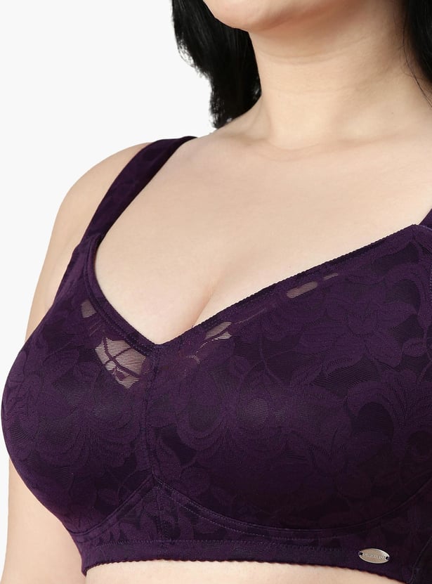 ENAMOR Lace Non-Padded Non-Wired Full Coverage Bra