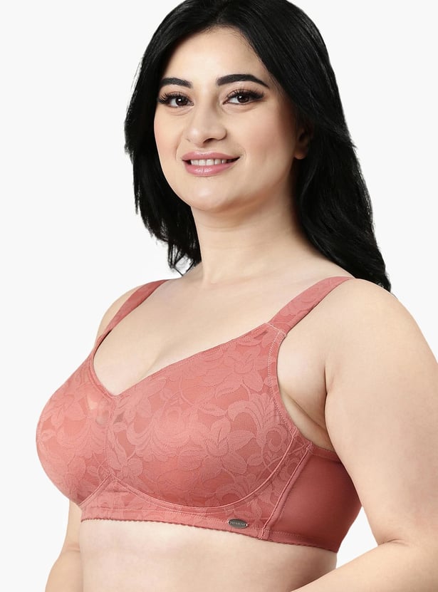 ENAMOR Lace Non-Padded Non-Wired Full Coverage Bra