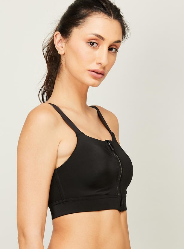 ENAMOR Women Solid Padded Non-Wired Sports Bra