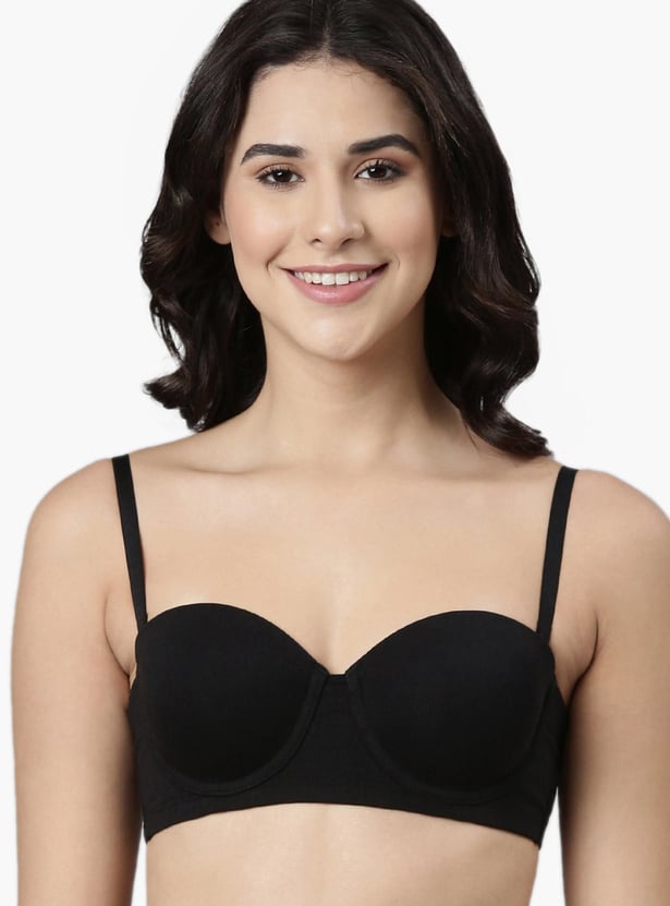 ENAMOR Solid Padded Plunge Bra