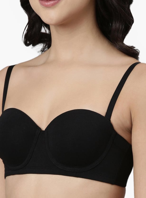 ENAMOR Solid Padded Plunge Bra