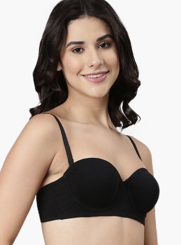 ENAMOR Solid Padded Plunge Bra