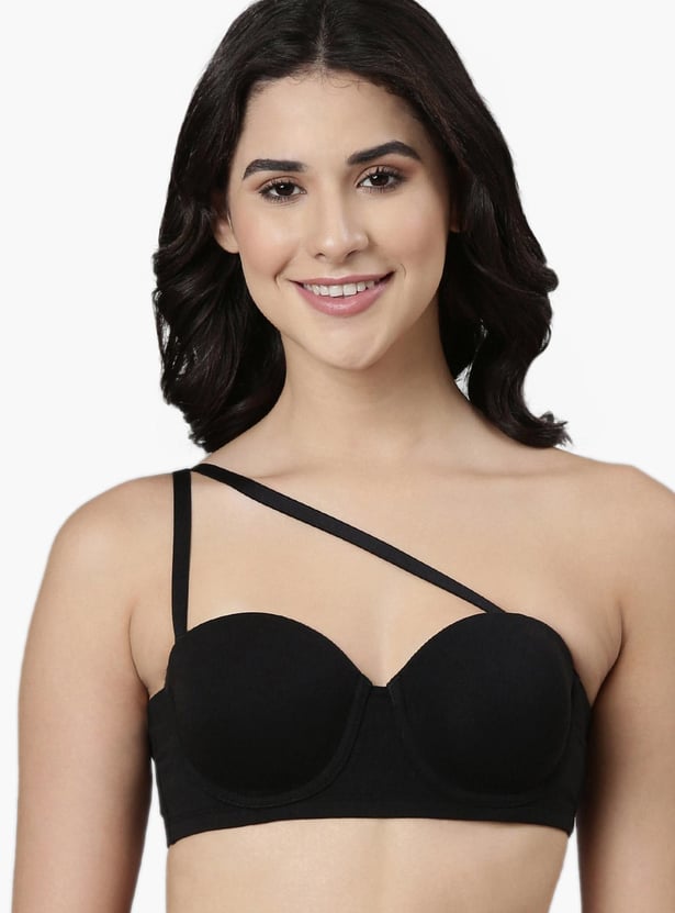 ENAMOR Solid Padded Plunge Bra