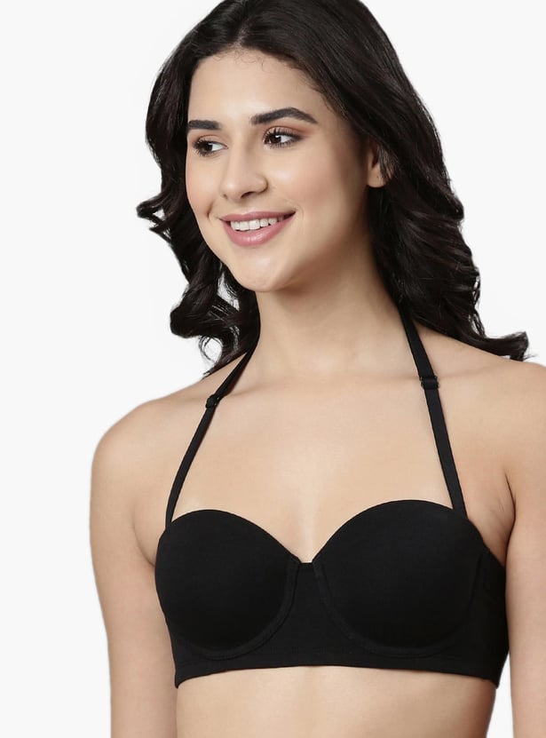 ENAMOR Solid Padded Plunge Bra