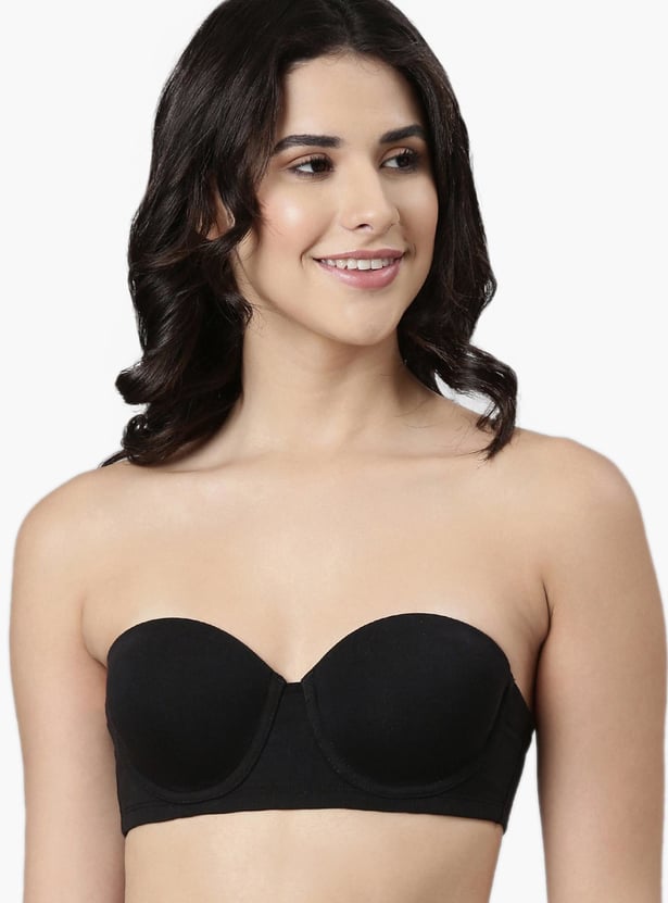 ENAMOR Solid Padded Plunge Bra