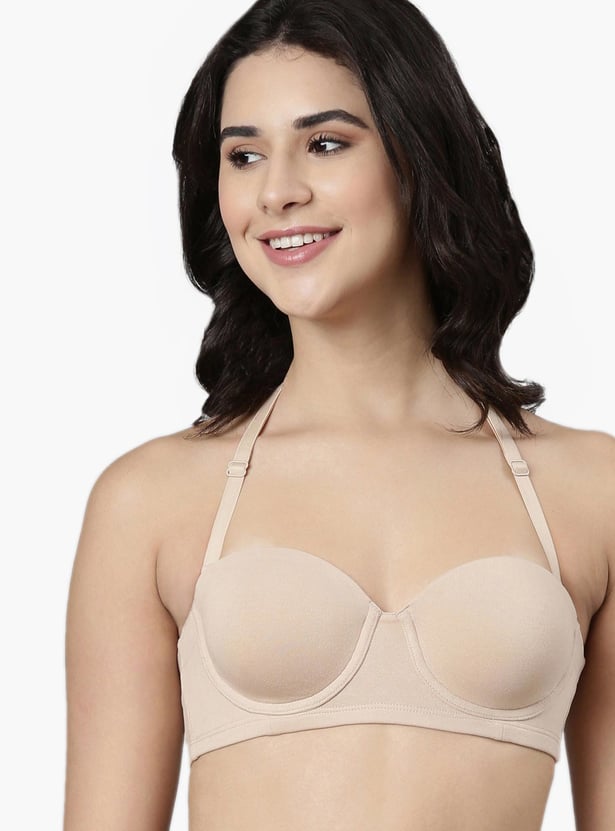 ENAMOR Solid Padded Plunge Bra