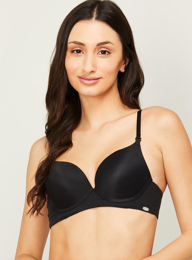 ENAMOR Solid Padded Wired Balconette Bra