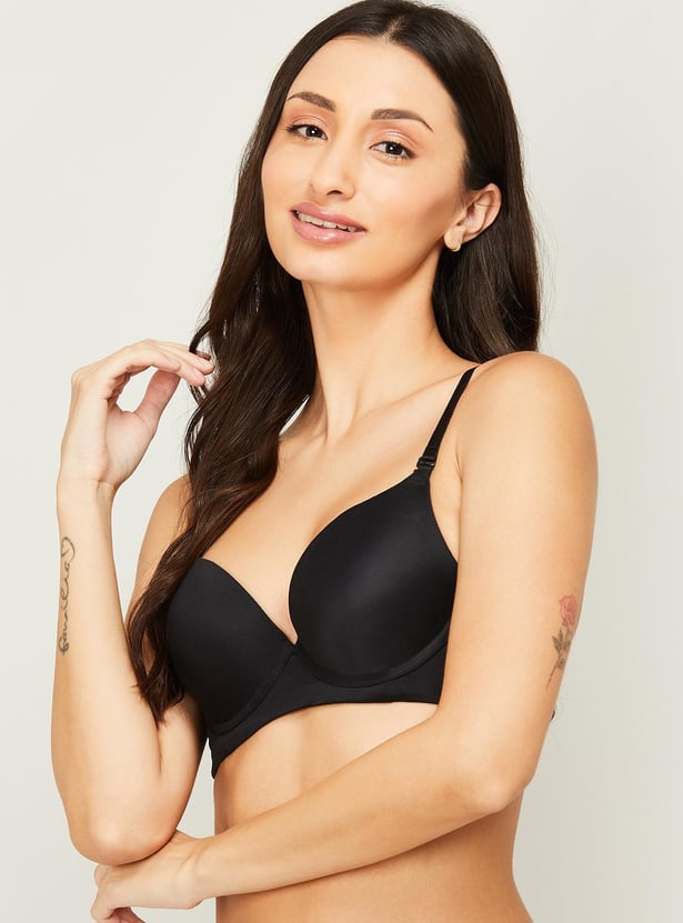 ENAMOR Solid Padded Wired Balconette Bra