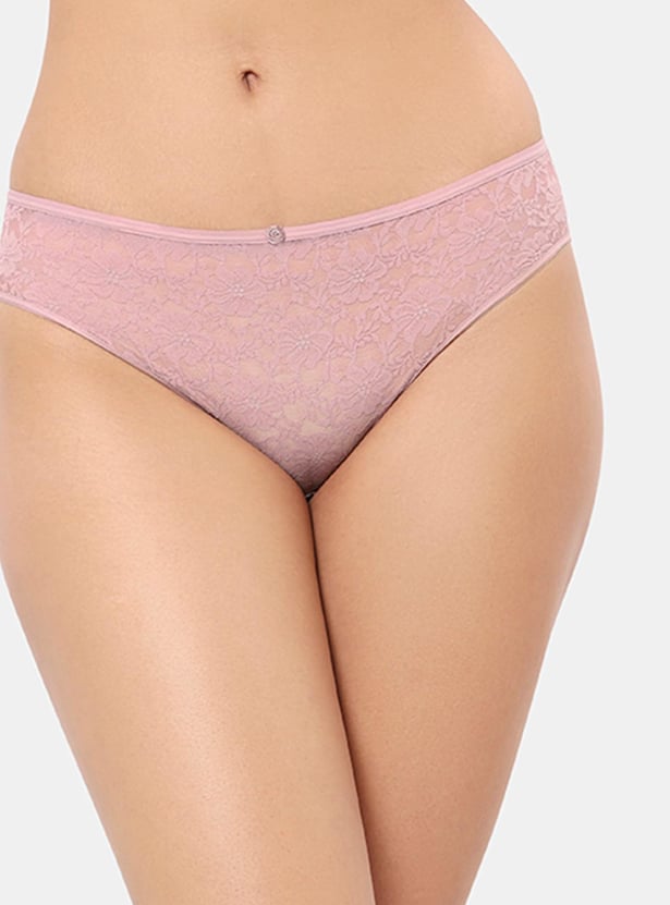 AMANTE Lace Textured Bikini Panties