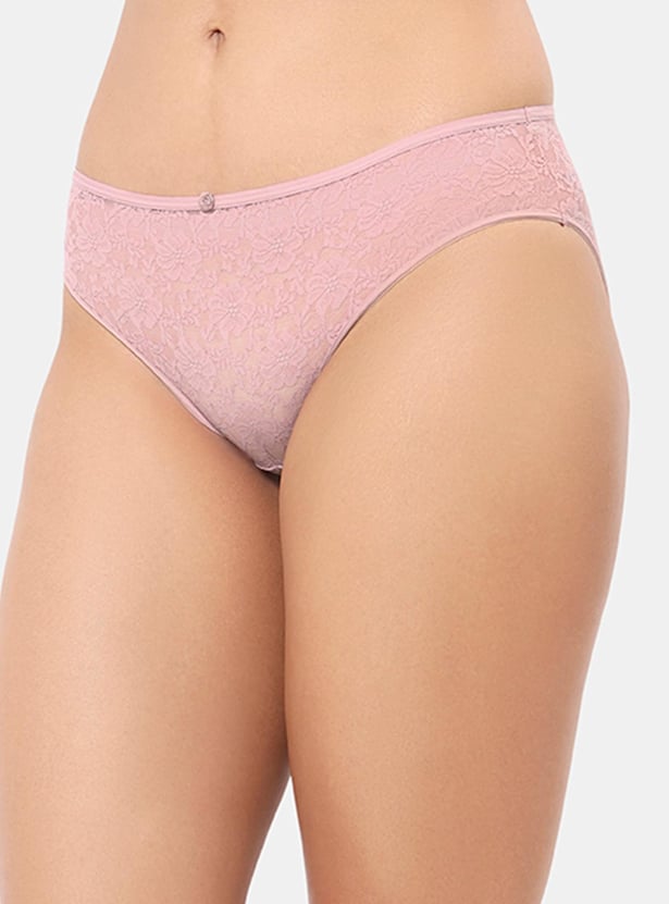 AMANTE Lace Textured Bikini Panties