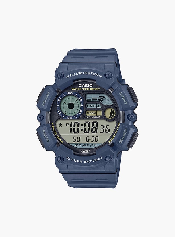 CASIO Youth Men Round Digital Watch with Resin Strap - D293