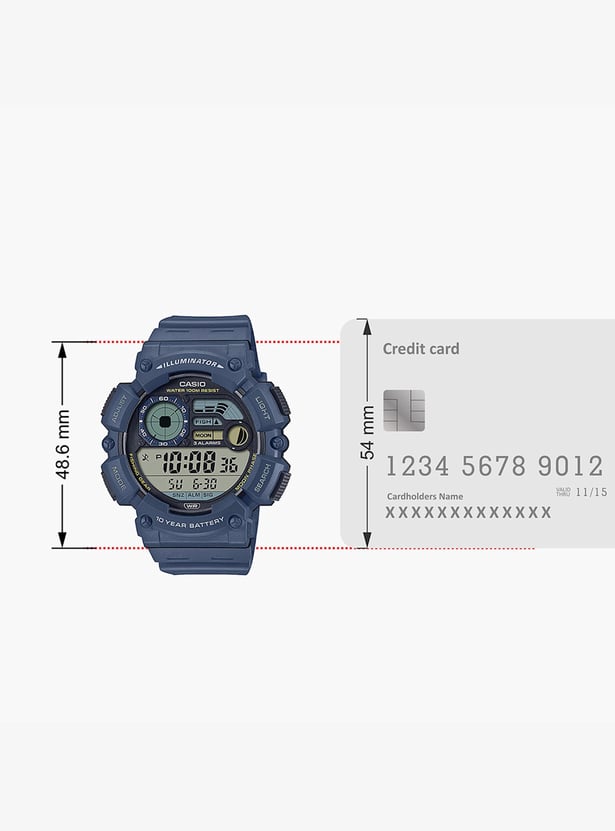 CASIO Youth Men Round Digital Watch with Resin Strap - D293