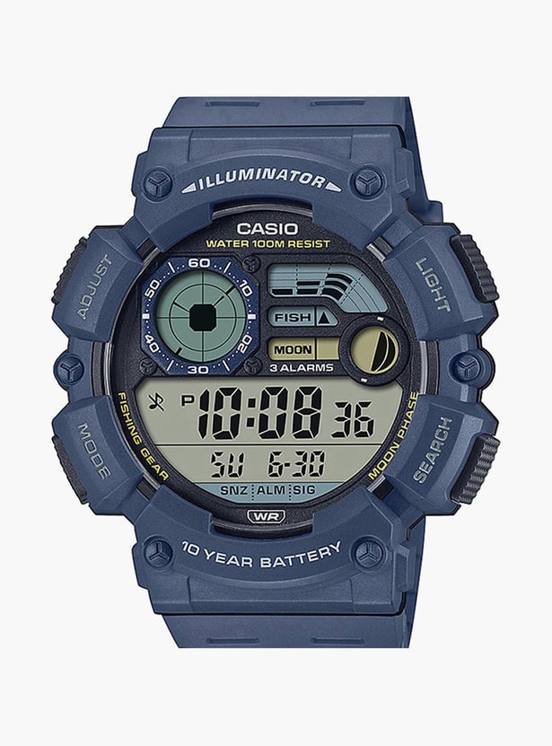 CASIO Youth Men Round Digital Watch with Resin Strap - D293