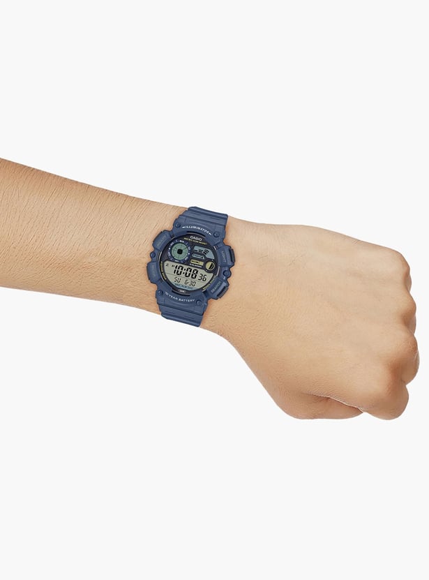 CASIO Youth Men Round Digital Watch with Resin Strap - D293