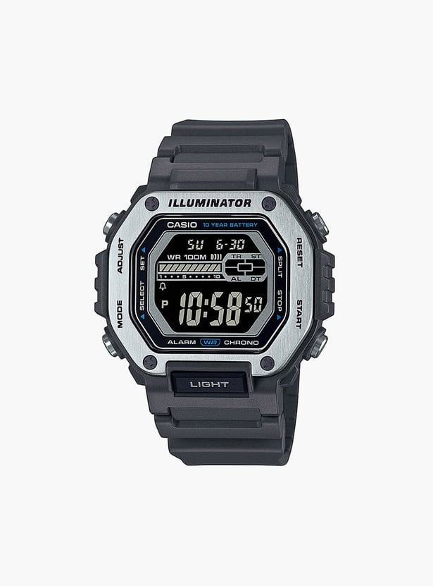 CASIO Youth Men Octagonal Digital Watch with Resin Strap - D294