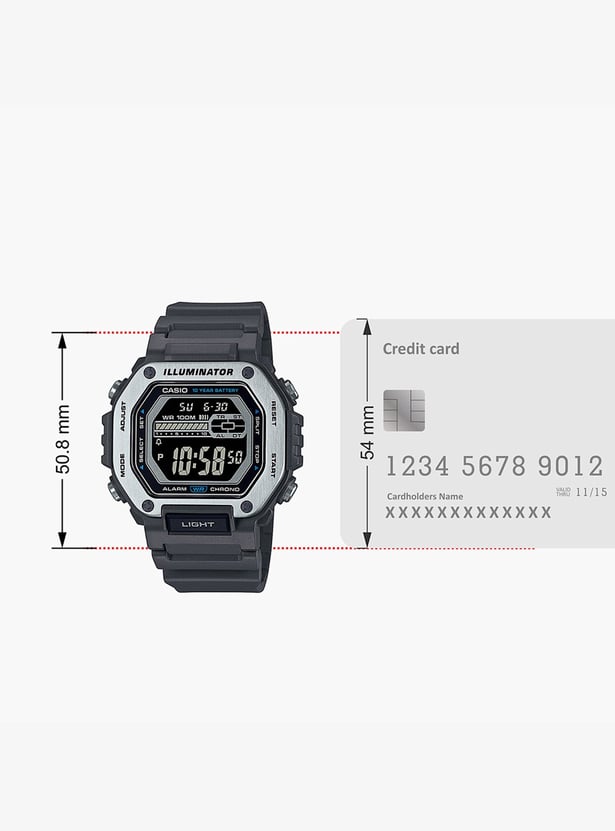 CASIO Youth Men Octagonal Digital Watch with Resin Strap - D294