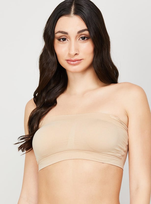 JOCKEY Solid Seamless Non-Padded Non-Wired Bandeau Bra