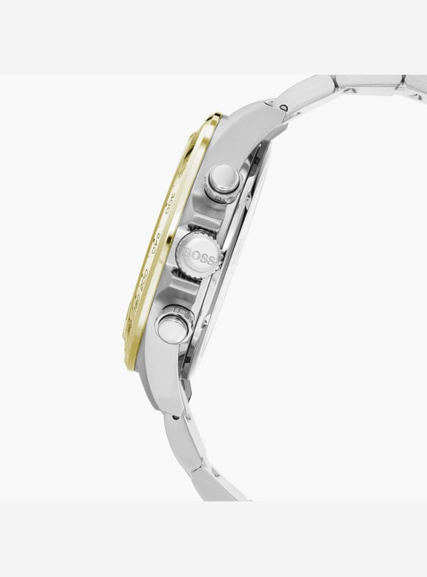 BOSS Men Dual-Tone Round Chronograph Watch with Metal Strap - 1513767