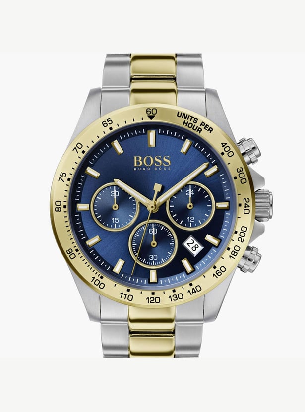 BOSS Men Dual-Tone Round Chronograph Watch with Metal Strap - 1513767
