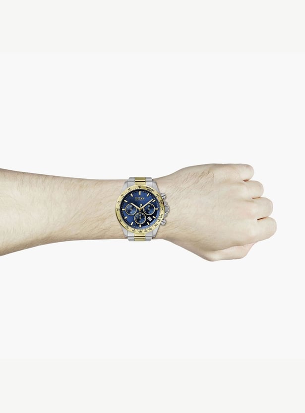 BOSS Men Dual-Tone Round Chronograph Watch with Metal Strap - 1513767