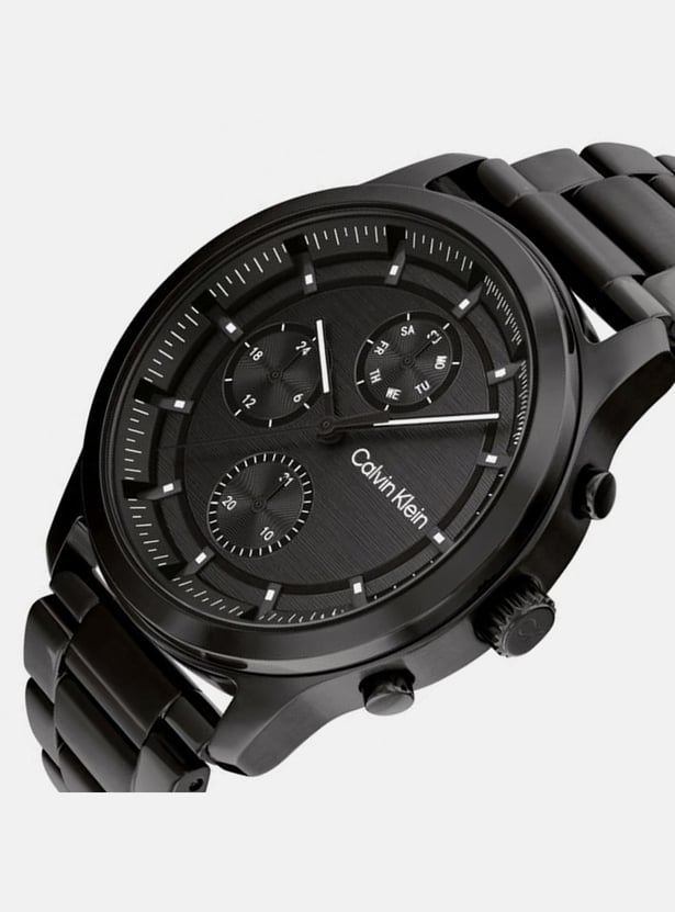 CALVIN KLEIN Men Round Chronograph Watch with Metal Strap - 25200209