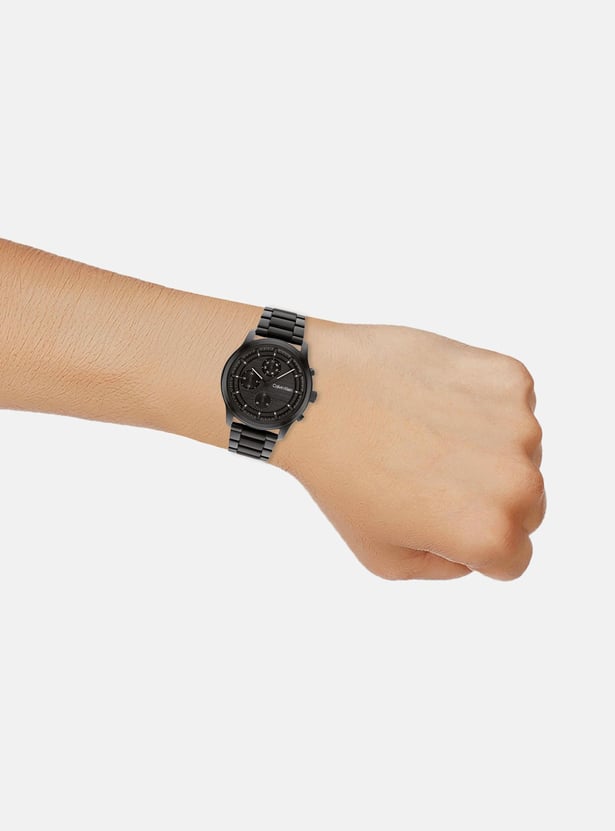 CALVIN KLEIN Men Round Chronograph Watch with Metal Strap - 25200209