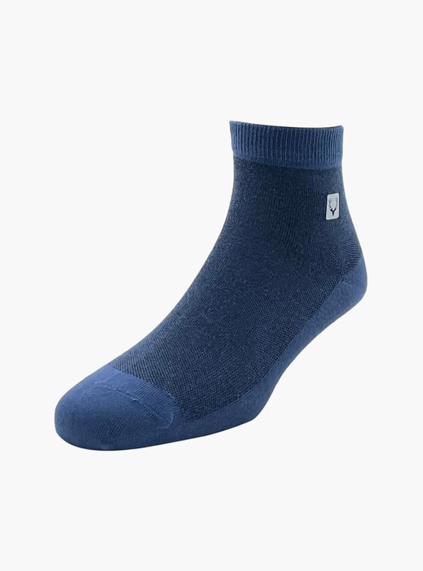 ALLEN SOLLY Men Textured Ankle-Length Socks